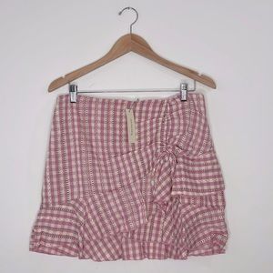 Francesca’s Collections Skirt Womens Large Pink Mini Layered New